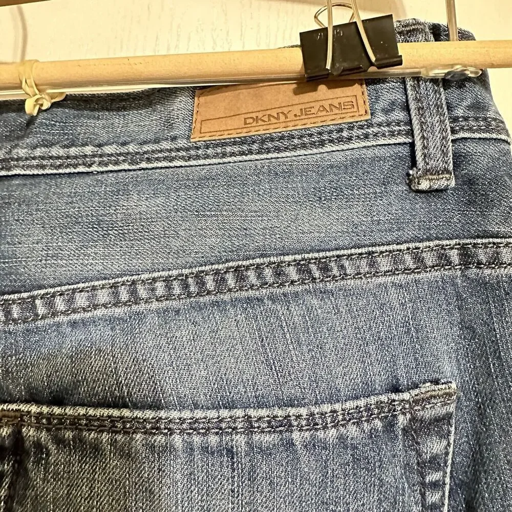 DKNY Men’s Jeans Denim Jeans 32x32 Straight Relaxed Distressed Y2K - Picture 6 of 11